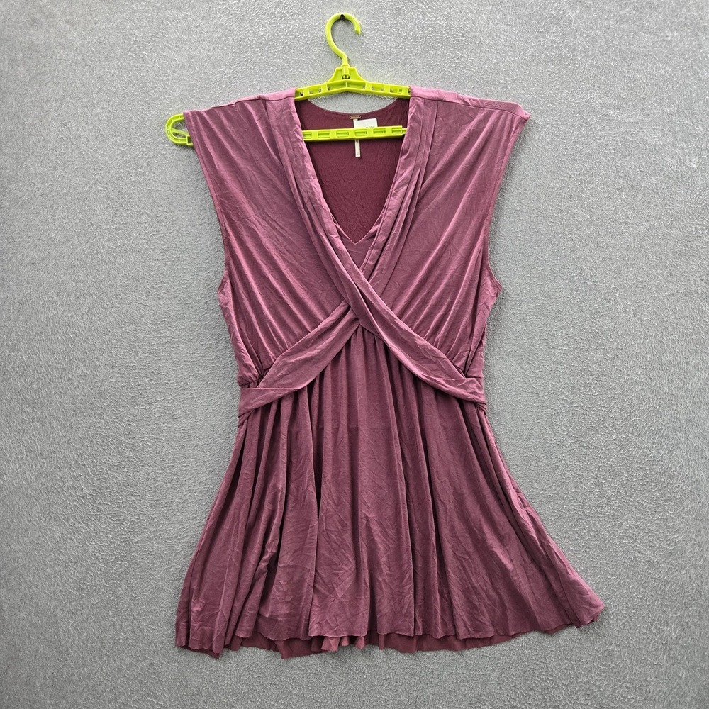 Free People Women Dress M Pink Fit & Flare Romantic Pleated Sleeveless